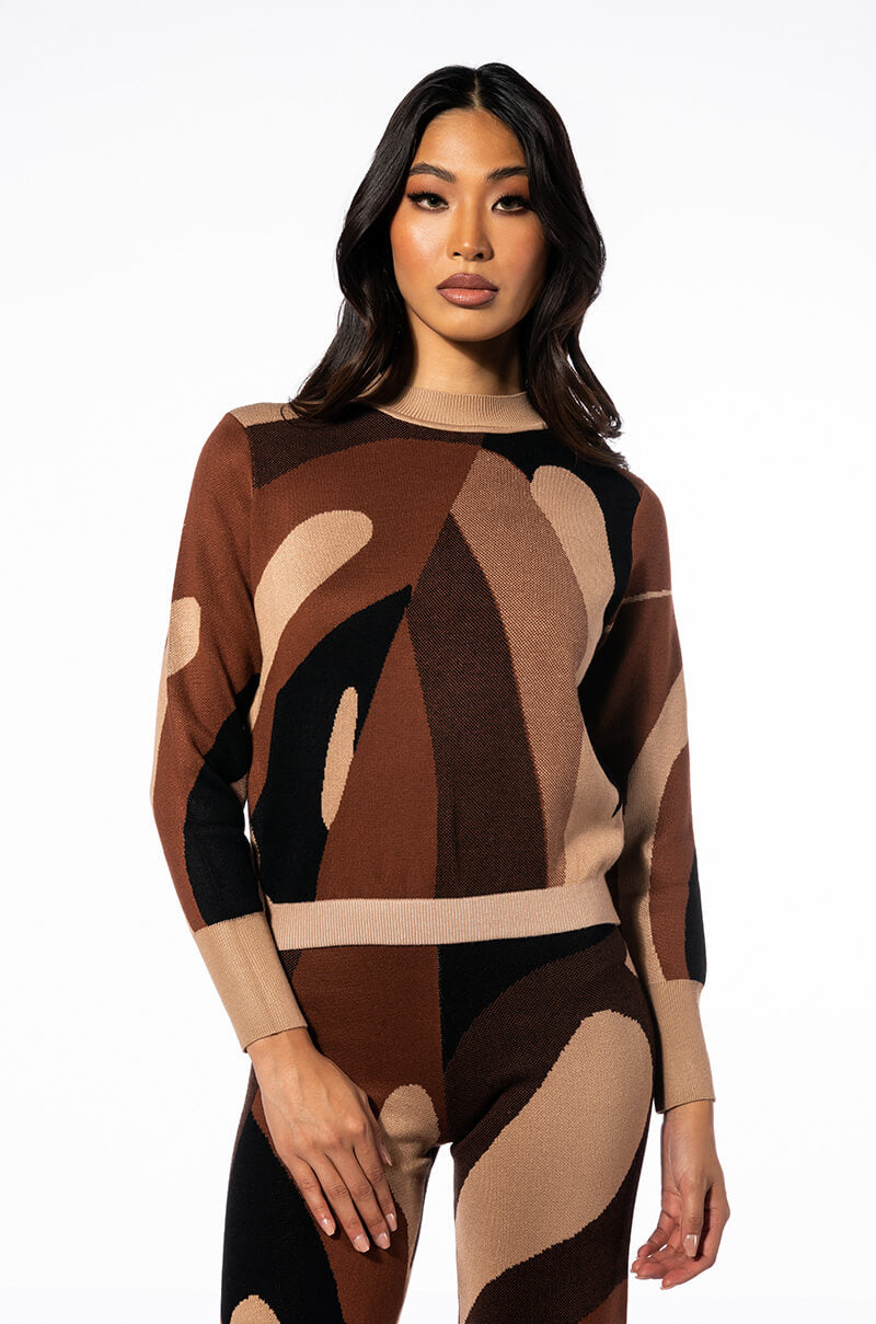 ISLAND DREAMIN MOCK NECK SWEATER