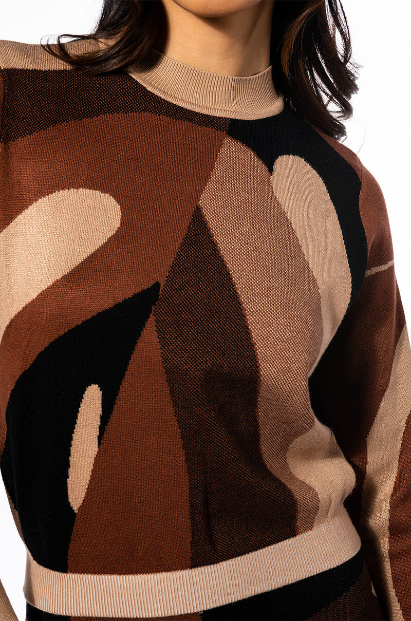 ISLAND DREAMIN MOCK NECK SWEATER