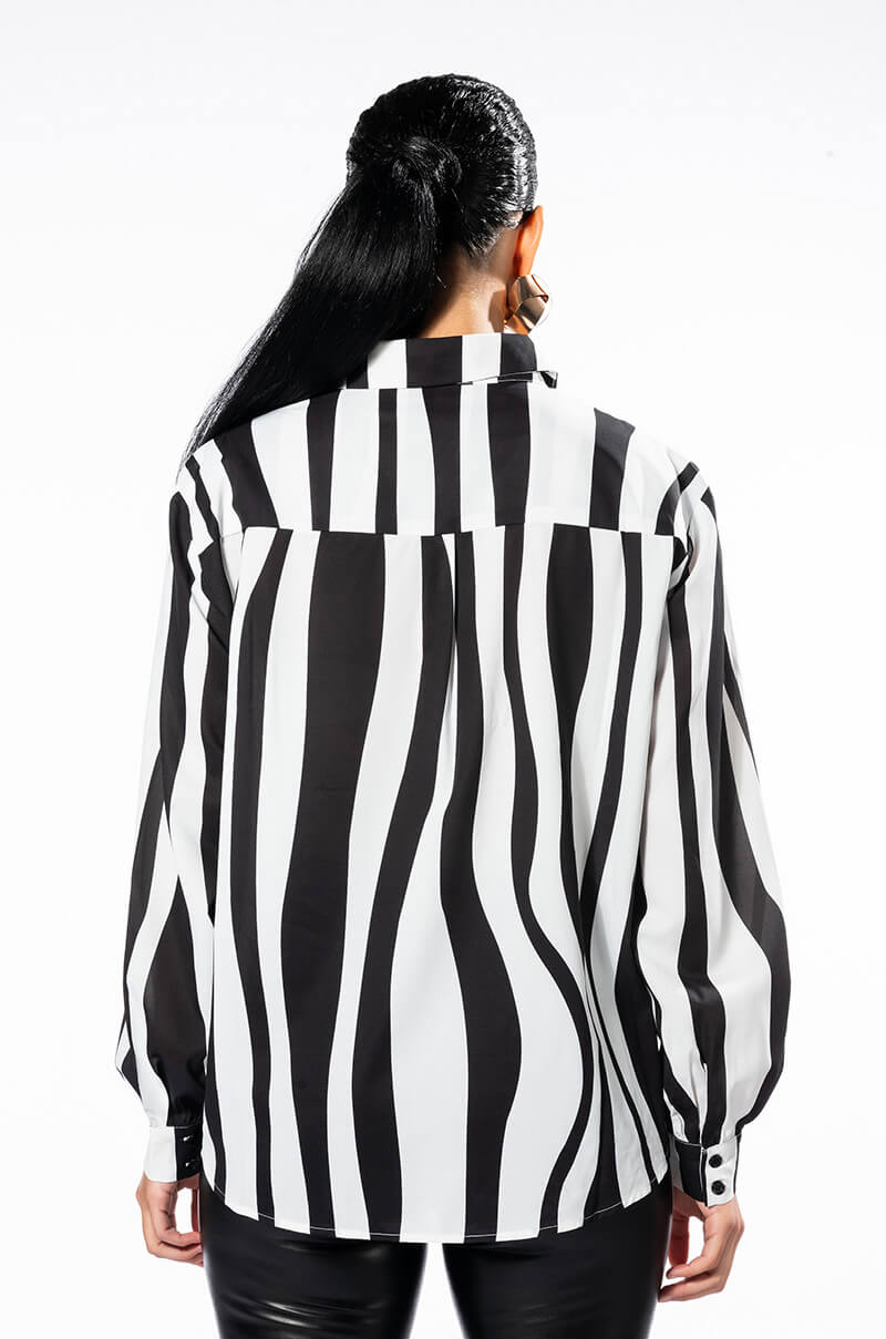 EXOTICA SATIN BUTTON DOWN BLOUSE