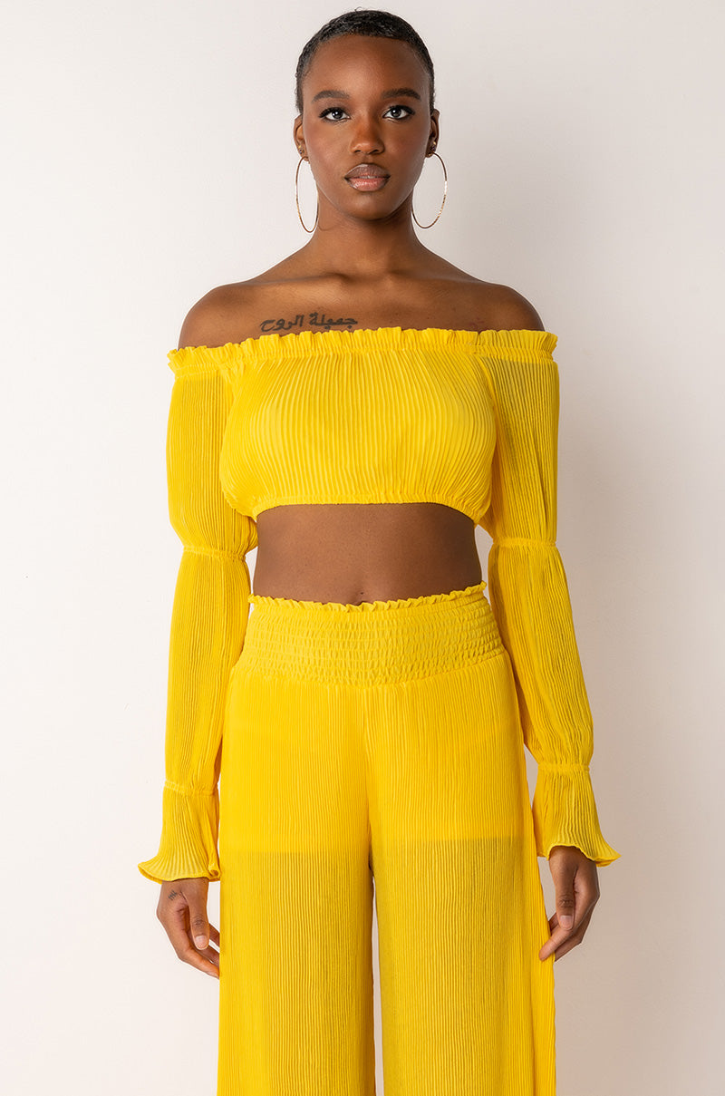 IT WAS FUN CROP BLOUSE