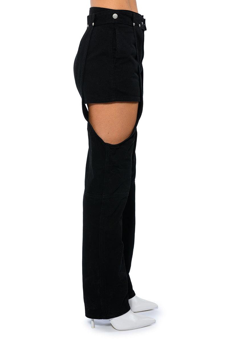 ITS A VIBE DENIM SHORT AND CHAPS JEAN