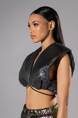 JOSS WRAP CROP TANK TOP