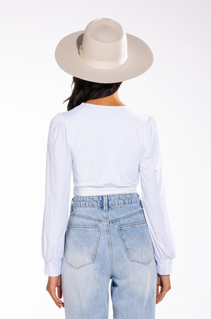 ITS GETTING LATE LONG SLEEVE VNECK CHEEKY BODYSUIT