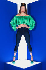 RAYLA OFF THE SHOULDER CROPPED BLOUSE