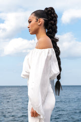 RAYLA OFF THE SHOULDER CROPPED BLOUSE