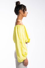 RAYLA OFF THE SHOULDER CROPPED BLOUSE