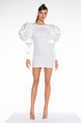 IT'S THE SLEEVES FOR ME BANDAGE MINI DRESS