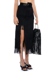 MONIQUE FRINGE MIDI SKIRT