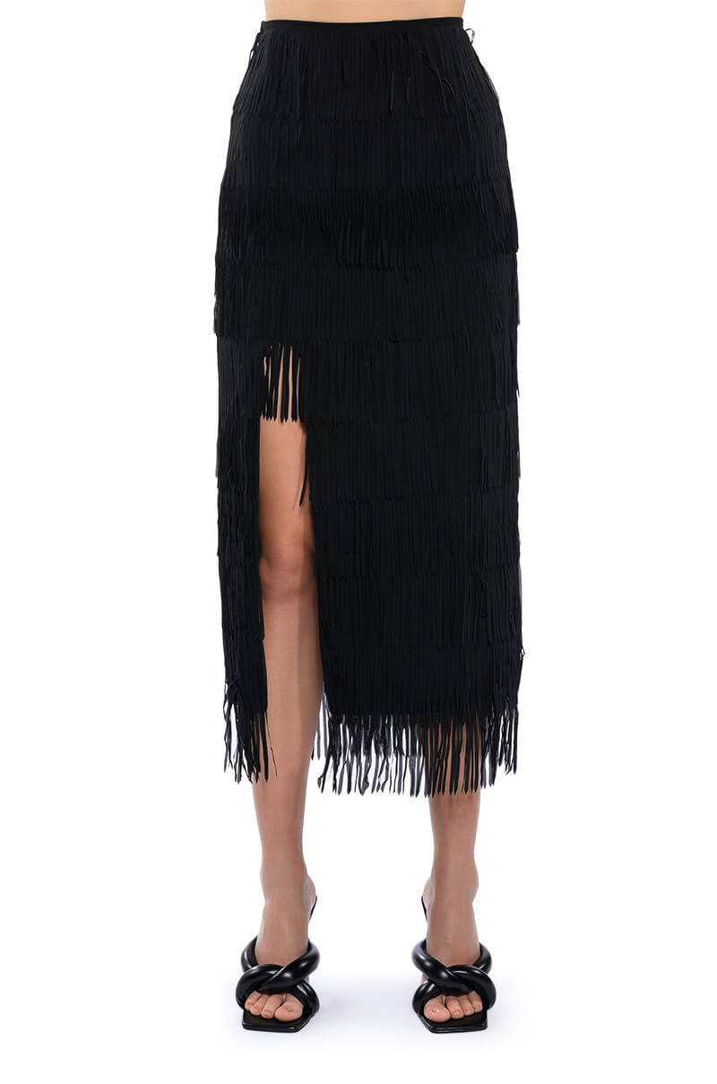 MONIQUE FRINGE MIDI SKIRT