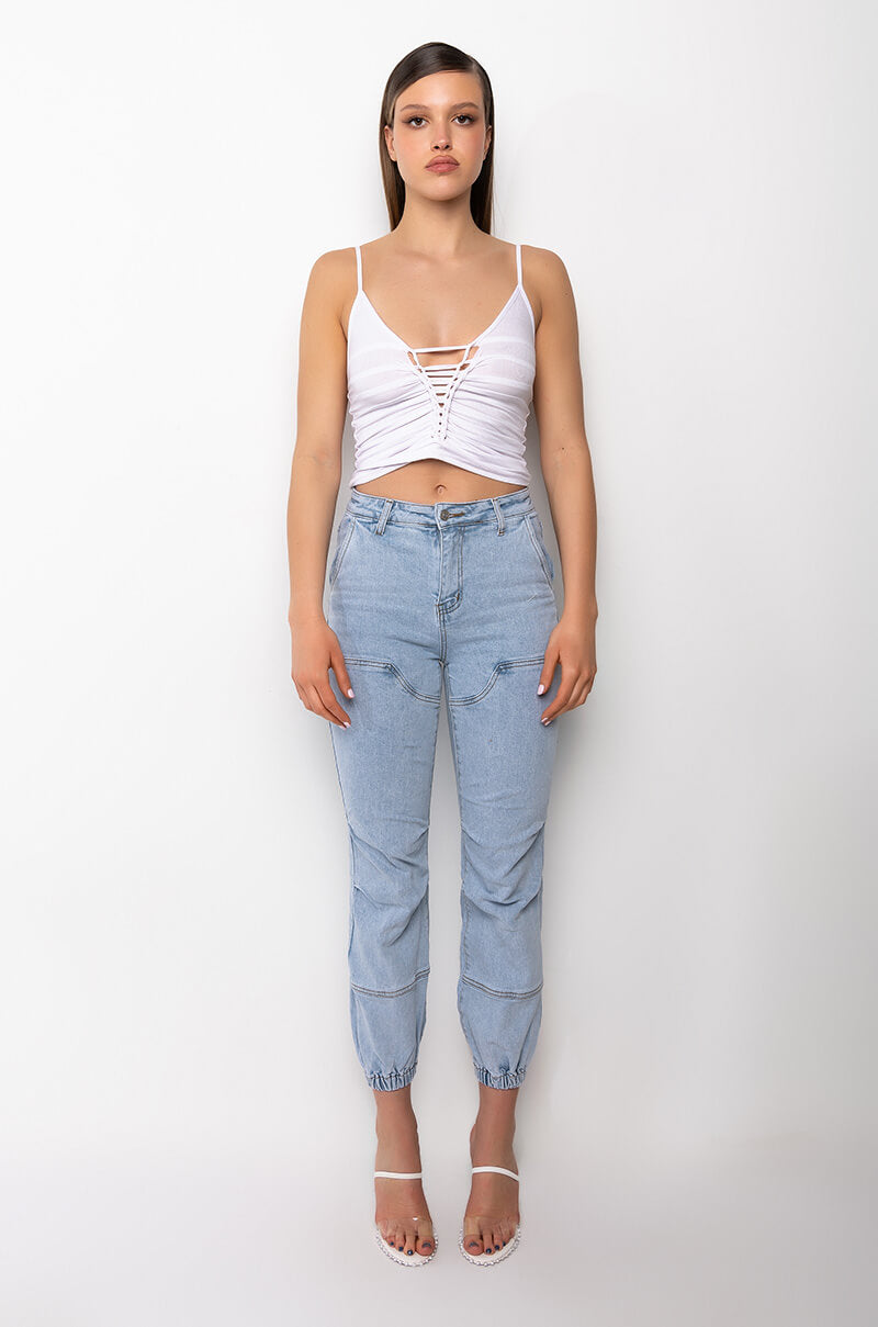 LEAH RELAXED FIT DENIM JOGGER