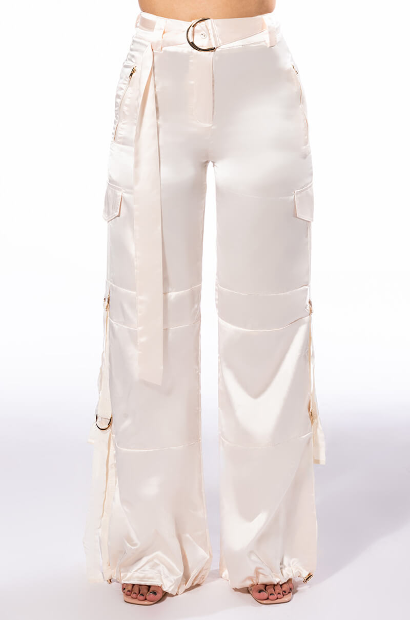 JADE WIDE LEG SATIN TROUSER
