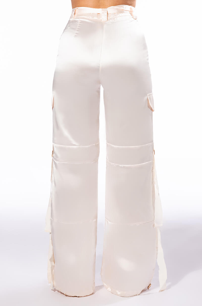 JADE WIDE LEG SATIN TROUSER