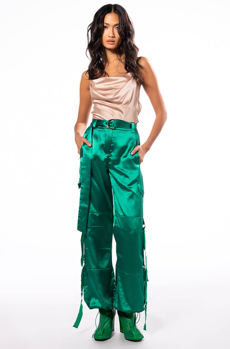JADE WIDE LEG SATIN TROUSER