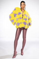 JAYLEY BRAND FAUX FUR JESTER JACKET