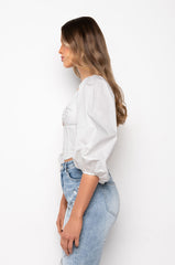 JE TAIME POPLIN CORSET BLOUSE