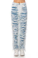 JENNA SHREDDED STRAIGHT LEG JEANS