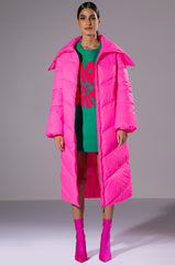 LOLITA LUXE ESSENTIAL PUFFER COAT IN PINK