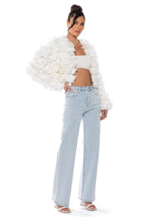 JILLIAN EMBELLISHED WIDE LEG JEANS