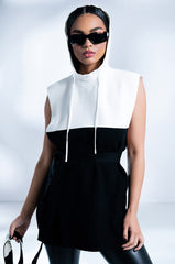 JORDAN SLEEVELESS SWEATER HOODIE