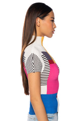JULLIANNA TEXTURED CAP SLEEVE TOP