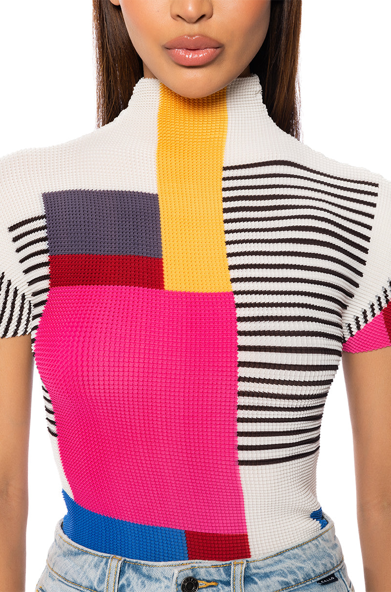 JULLIANNA TEXTURED CAP SLEEVE TOP