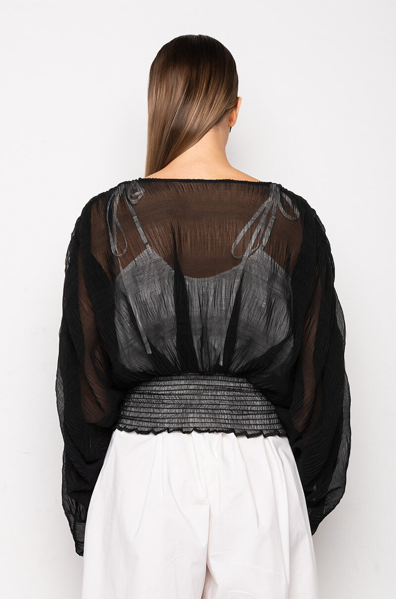 KAHANU FLOWY CHIFFON BLOUSE