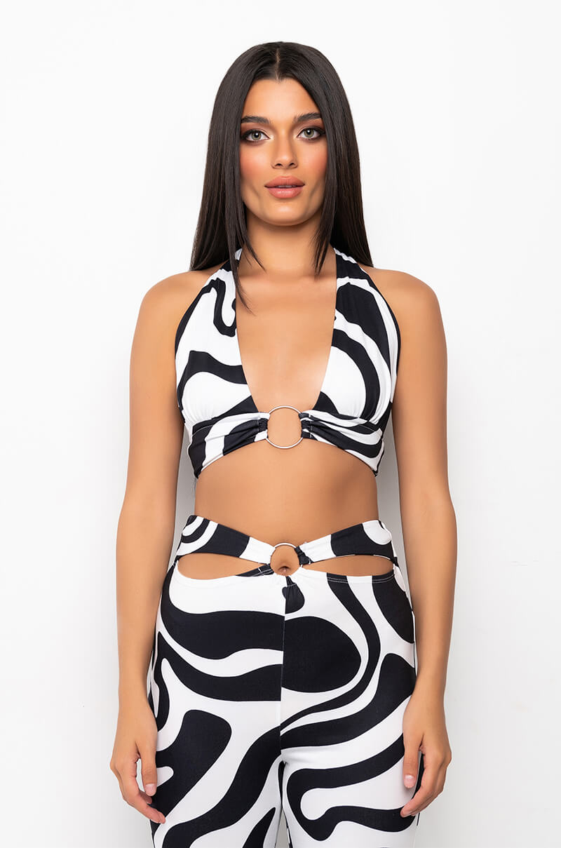 KARMA HALTERNECK RING DETAIL BRALETTE