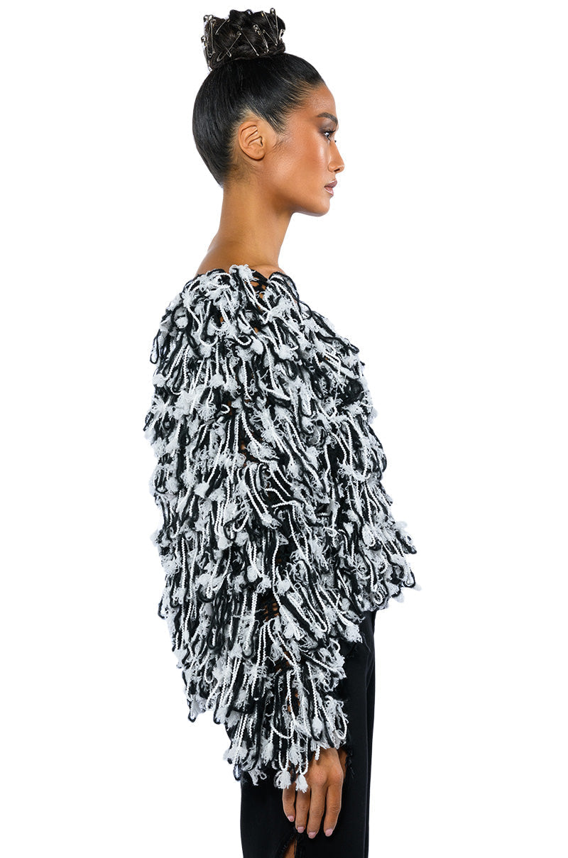 KEEP IT 100 CROPPED SWEATER