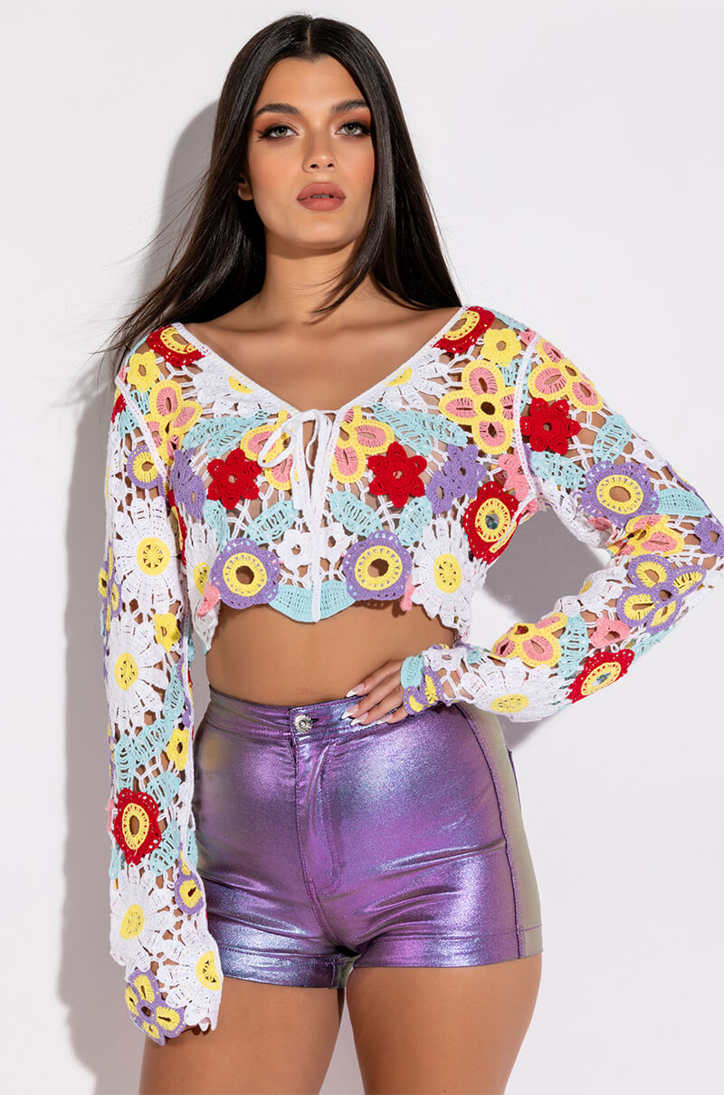 KEEP IT CROCHET TIE FRONT TOP
