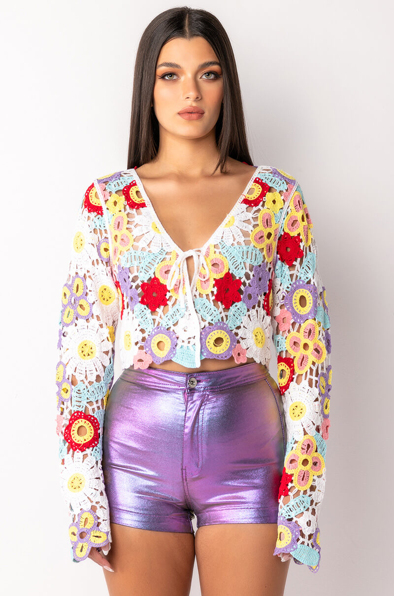 KEEP IT CROCHET TIE FRONT TOP