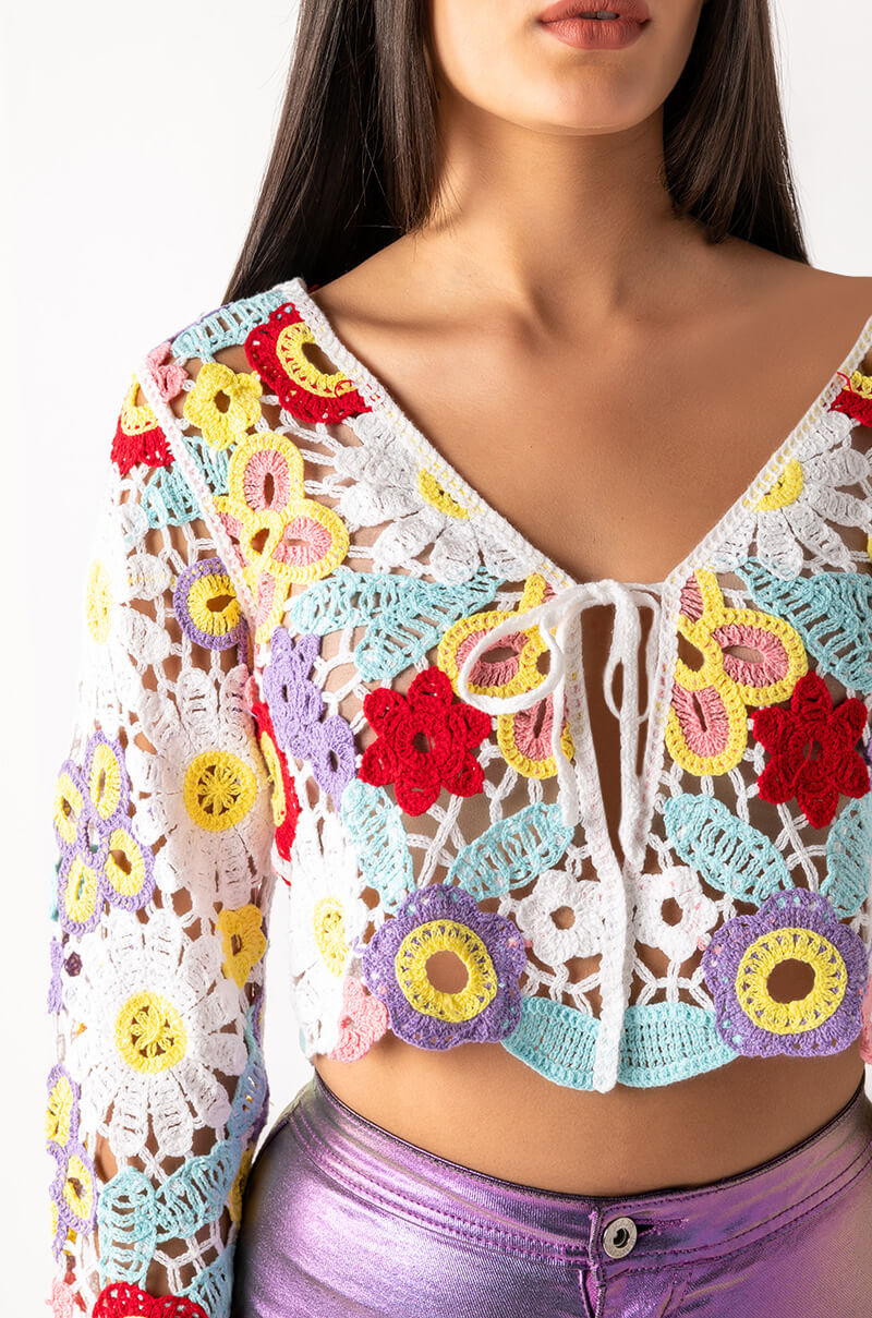 KEEP IT CROCHET TIE FRONT TOP