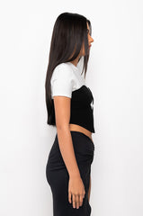 DAPHNE COLORBLOCK CREW NECK TSHIRT