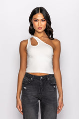 KEEP IT MOVIN RIBBED CUTOUT TANK
