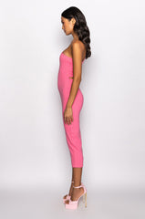 KEEP IT REAL ONE SLEEVE MIDI DRESS