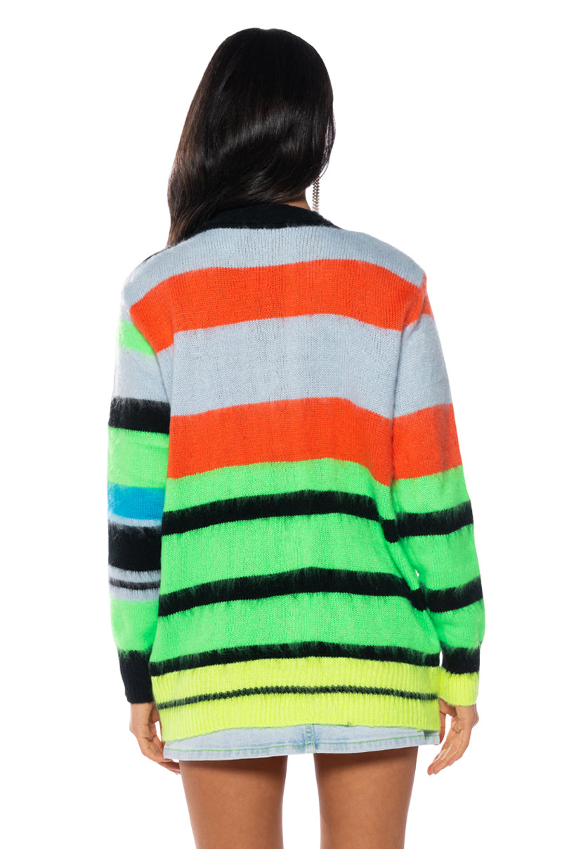 KEEP MY COOL FUZZY CARDIGAN