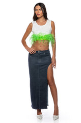 MAMI LONG LEG MID SKIRT