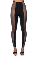 KENNA PANEL MESH LEGGING IN BLACK