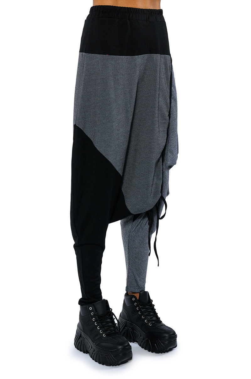 KENNEDY CINCHED ASYMMETRICAL DROP WAIST PANT