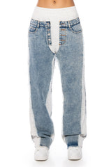 KIARA RELAXED JOGGER WITH DENIM DETAIL