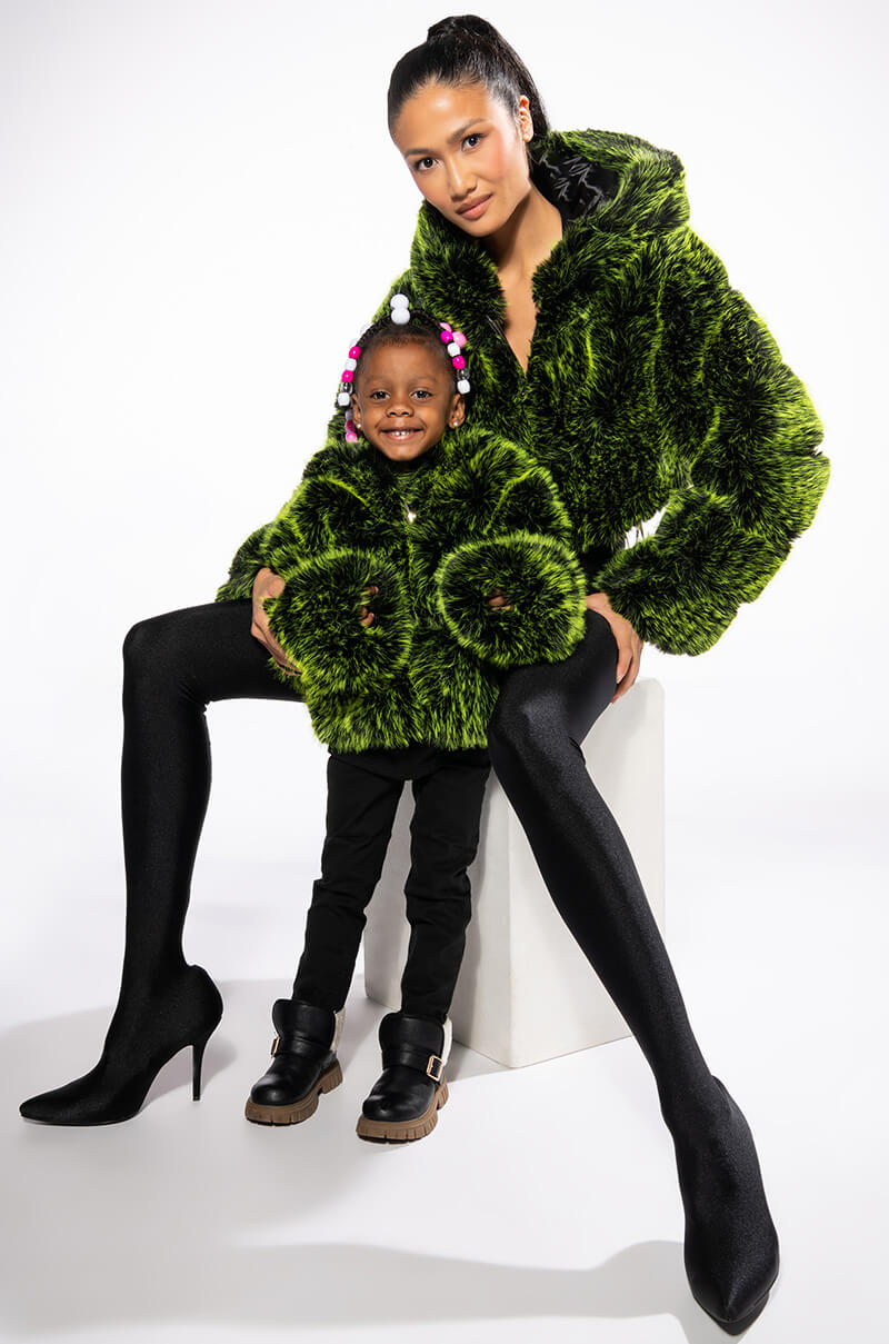 BIANCHI THREE-DEE FAUX FUR KIDS JACKET