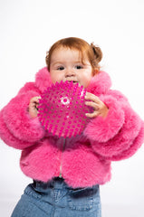 KIDS BARBZ FAUX FUR JACKET