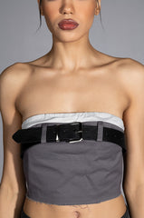 KISSES BELTED CROP TOP