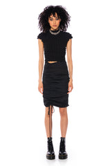KYA CINCHED PARACHUTE MINI SKIRT