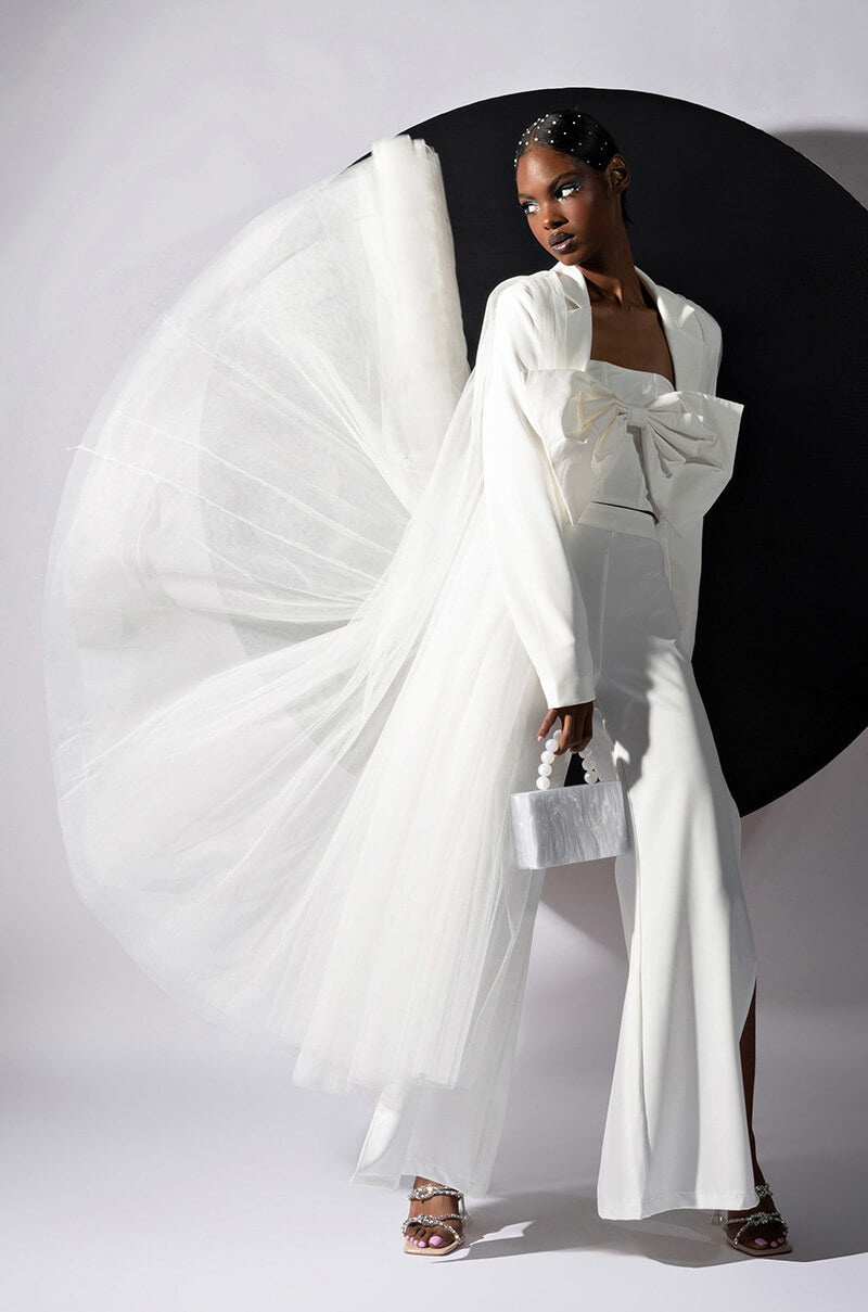 LAST BASH TULLE BLAZER TRENCH