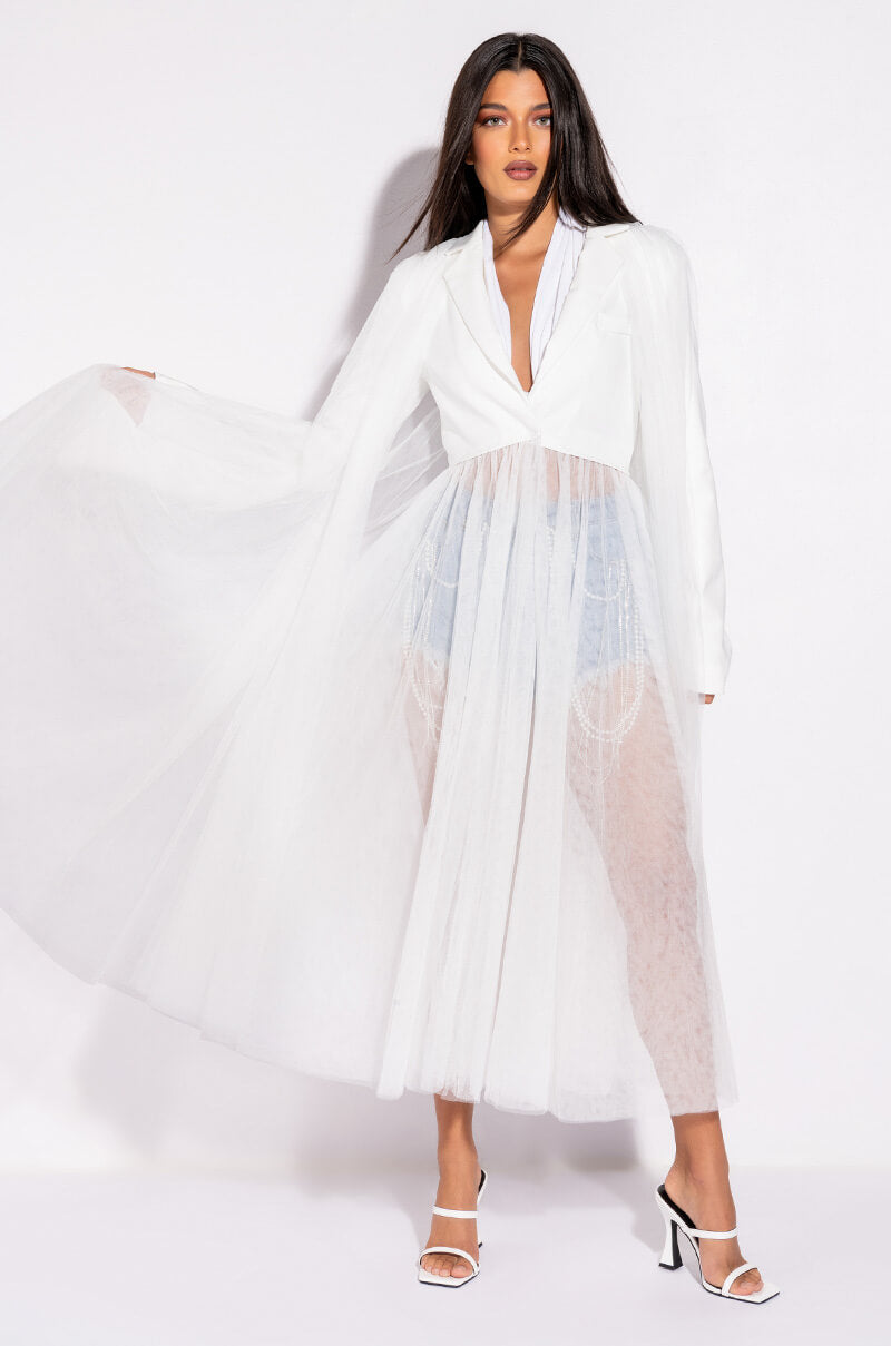 LAST BASH TULLE BLAZER TRENCH