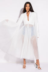LAST BASH TULLE BLAZER TRENCH