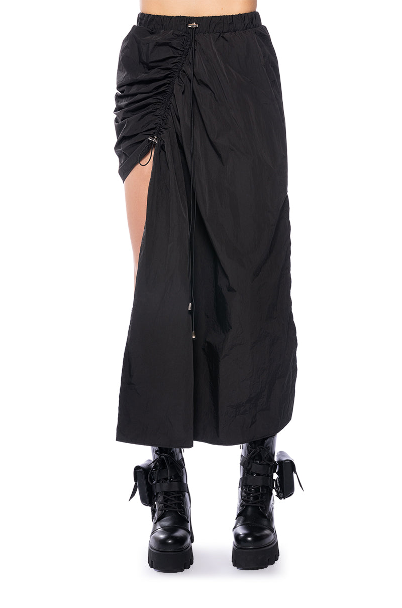 LAURA CINCHED ASYMMETRICAL SKIRT