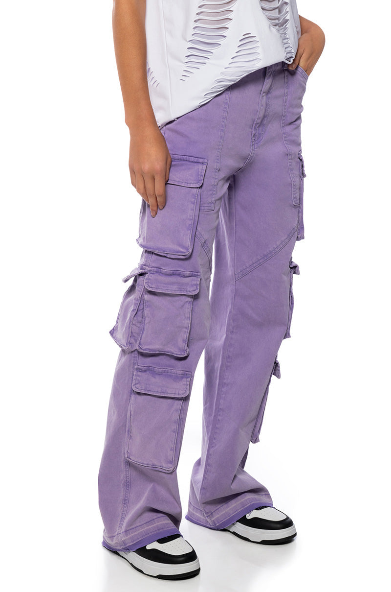LAVENDAR DREAMS TWILL CARGO PANTS
