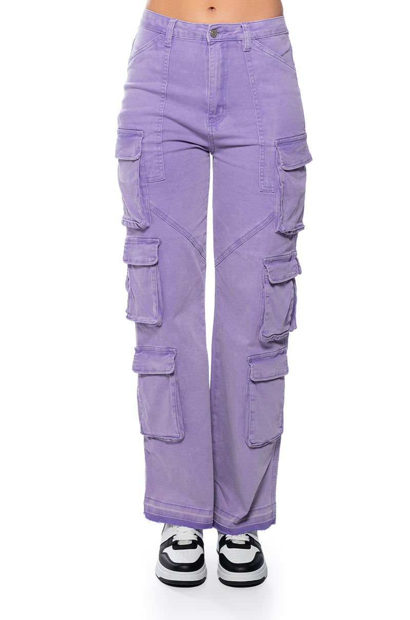 LAVENDAR DREAMS TWILL CARGO PANTS