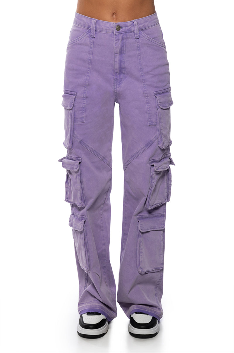 LAVENDAR DREAMS TWILL CARGO PANTS